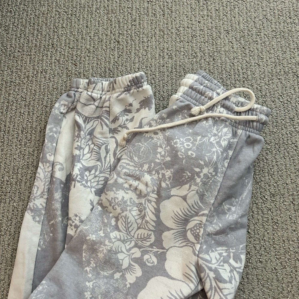 Floral Gray Jogger Pants